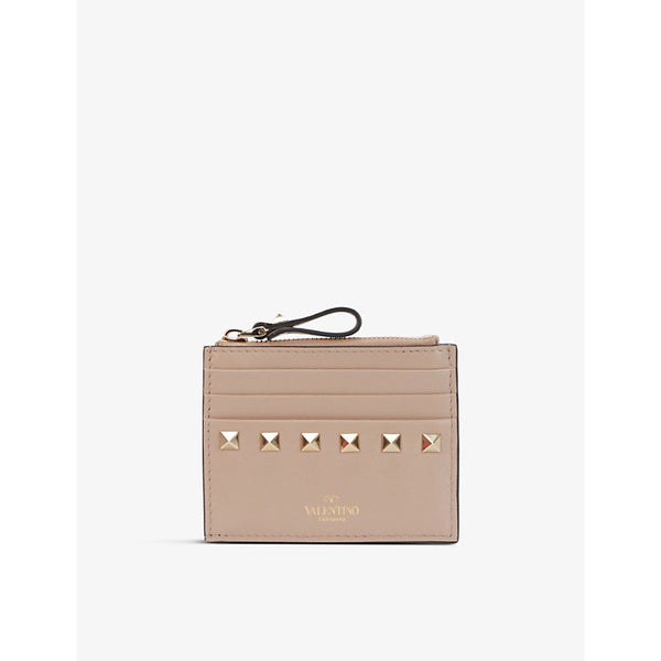 Valentino Garavani Rockstud leather card holder