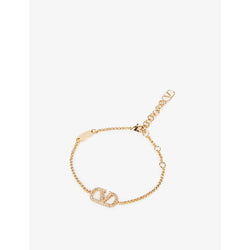 Womens Valentino Garavani VLOGO gold-plated brass chain bracelet