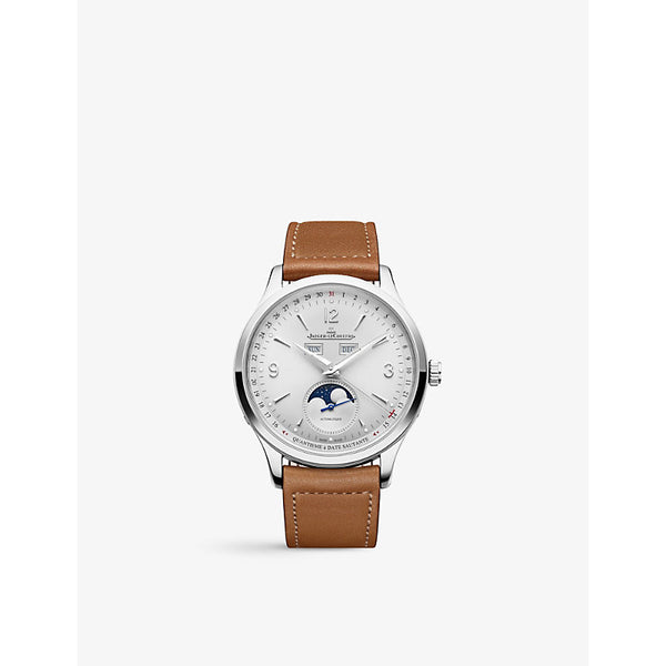 Jaeger-Lecoultre Jaeger Le Coultre Master stainless-steel and leather watch