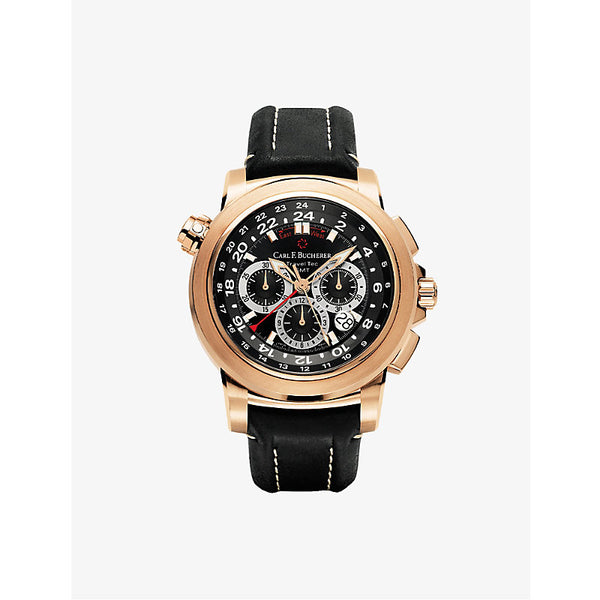 Carl F Bucherer 00.10620.03.33.01 Patravi Tech limited-edition 18ct rose-gold and leather automatic watch