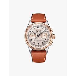 Carl F Bucherer 00.10803.07.42.01 Heritage BiCompax Annual 18ct rose gold-plated stainless-steel and leather automatic watch