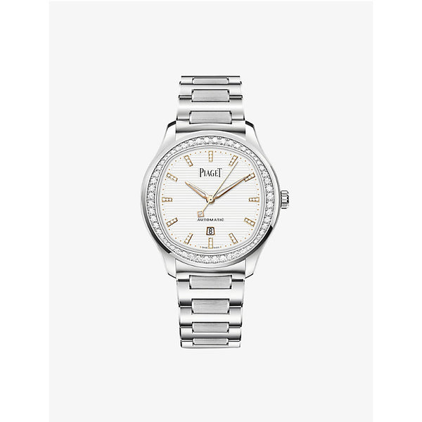 G0A46019 Piaget Polo Date stainless-steel 0.97ct and 0.08ct brilliant-cut diamond automatic watch