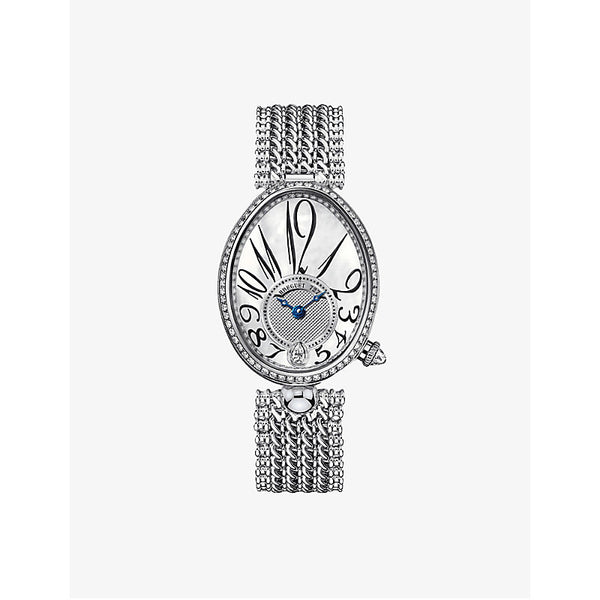 Breguet 8918BB/58/J20/D000 Queen of Naples 18ct white-gold, diamond and mother-of-pearl automatic watch