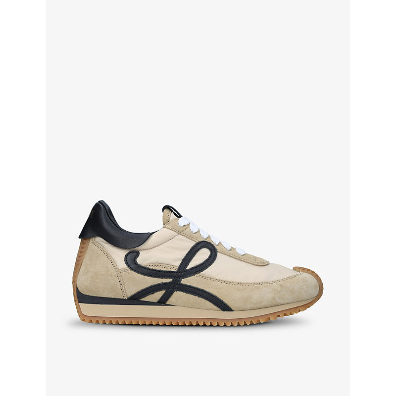 Loewe Flow Runner monogram leather and shell trainers | Loewe