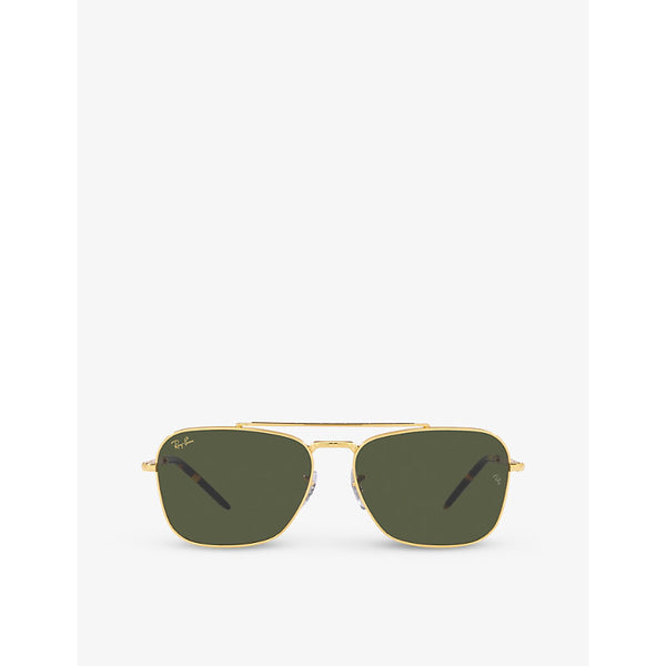  Ray-Ban RB3636 Caravan square-frame metal sunglasses