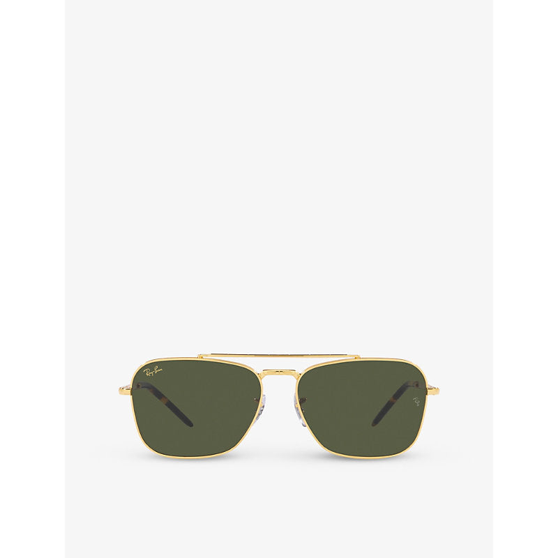  Ray-Ban RB3636 Caravan square-frame metal sunglasses