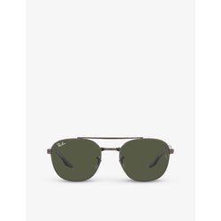  Ray-Ban RB3688 square-frame gunmetal sunglasses