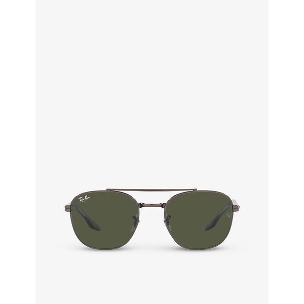  Ray-Ban RB3688 square-frame gunmetal sunglasses