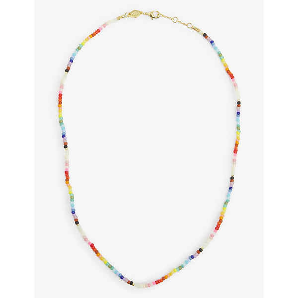 Anni Lu Nuana 18ct yellow gold-plated brass and beaded necklace