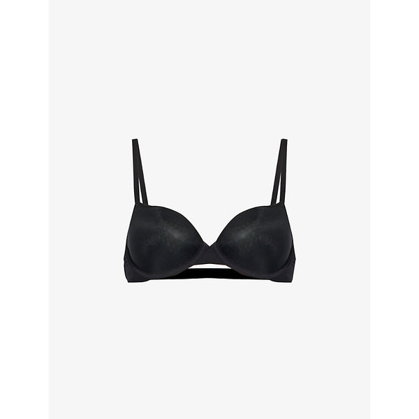 Calvin Klein Marq mid-rise semi-sheer stretch-recycled nylon bra