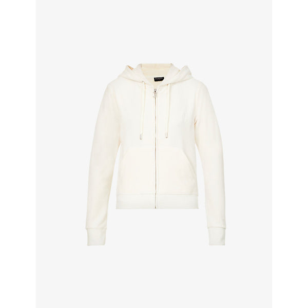 Juicy Couture Regular-fit logo-embroidered velour hoody