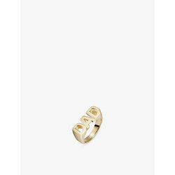 Maria Black Dad 18ct yellow gold-plated recycled sterling-silver ring