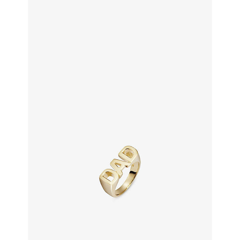 Maria Black Dad 18ct yellow gold-plated recycled sterling-silver ring