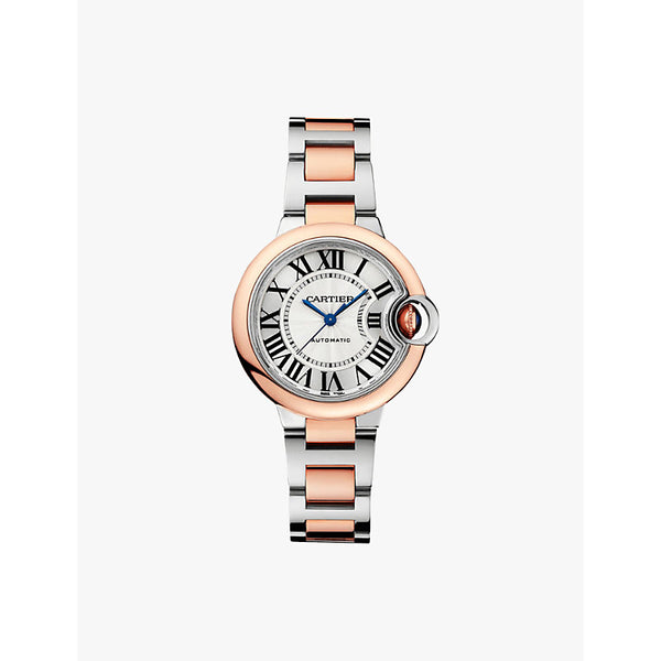 CRW2BB0032 Ballon Bleu de Cartier 18ct rose-gold and stainless-steel automatic watch