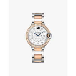 CRW3BB0024 Ballon Bleu de Cartier 18ct rose-gold, stainless-steel and 0.77ct brilliant-cut diamond automatic watch