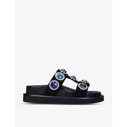  Kurt Geiger London Orson crystal-embellished suede sandals