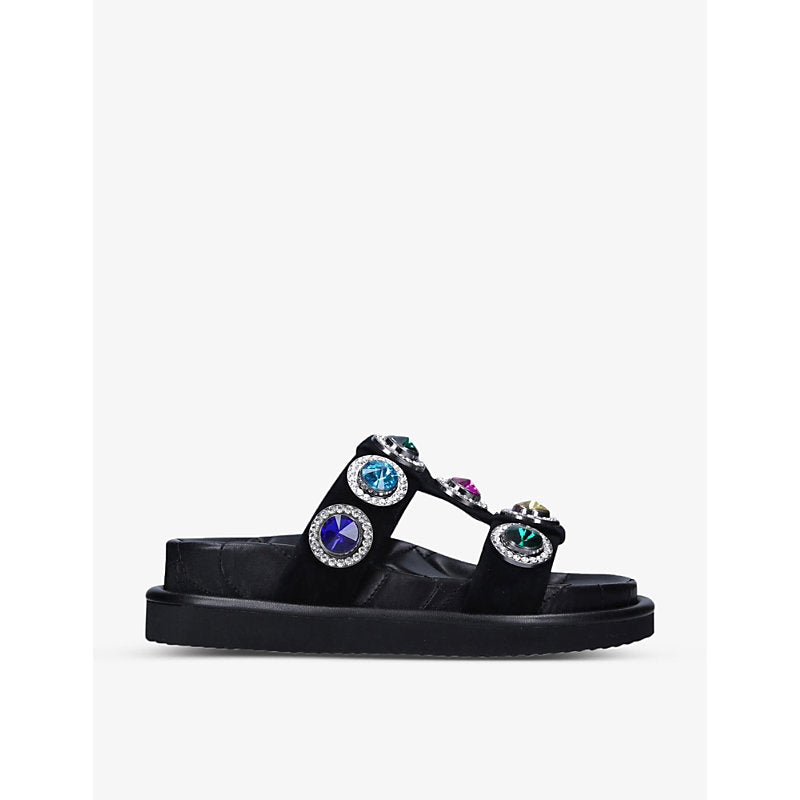  Kurt Geiger London Orson crystal-embellished suede sandals