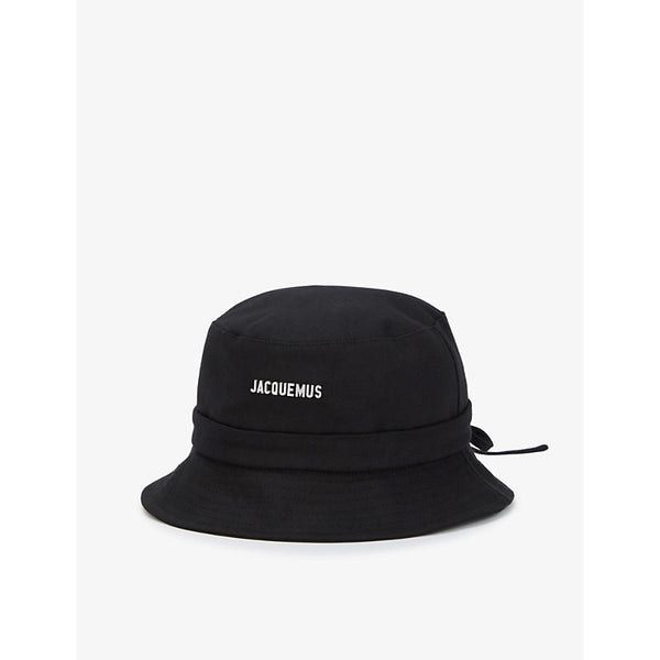 Jacquemus Le Bob Gadjo metallic-plaque cotton bucket hat