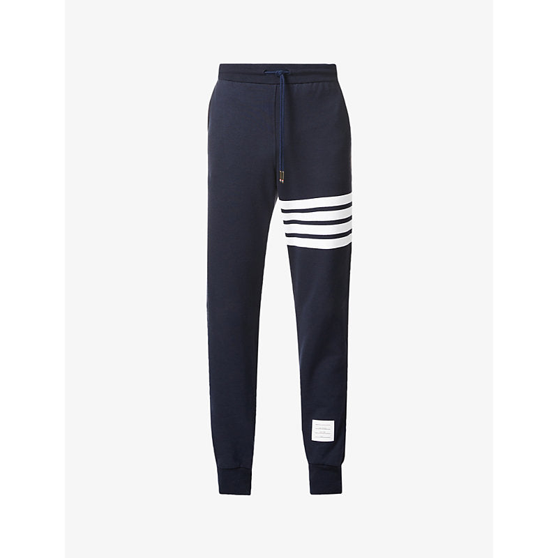  Thom Browne Four-bar slim-fit cotton jogging bottoms