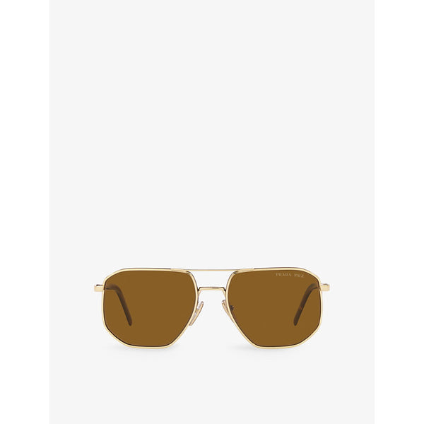 Prada PR 59YS square-frame metal sunglasses