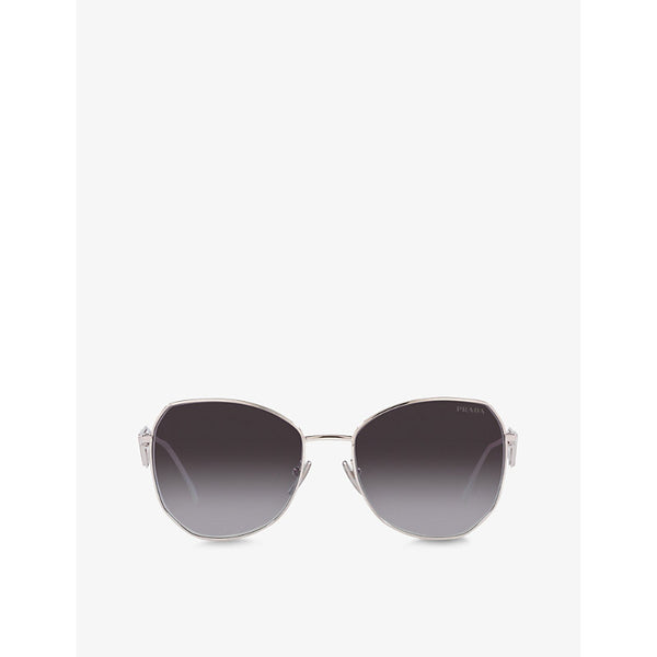 Prada PR 57YS aviator steel and polyamide sunglasses