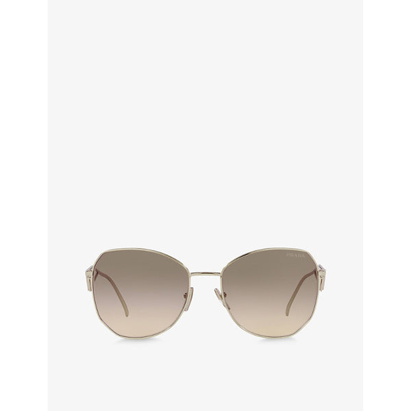 Prada PR 57YS aviator steel and polyamide sunglasses