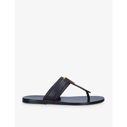 Tom Ford Brighton logo-plaque leather sandals | Tom Ford