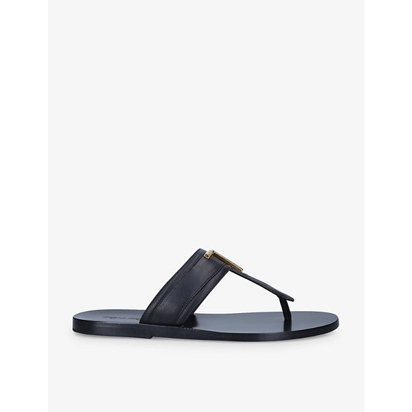 Tom Ford Brighton logo-plaque leather sandals | Tom Ford