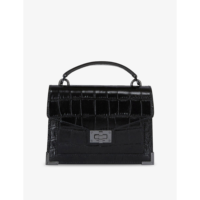  The Kooples Emily mini croc-effect leather cross-body bag