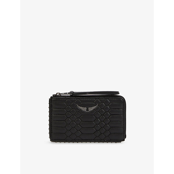 Zadig&Voltaire Logo-plaque leather cardholder