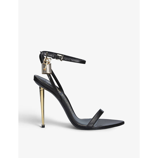 Tom Ford Padlock leather heeled sandals