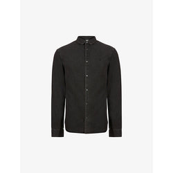  Allsaints Gleason logo-embroidered denim shirt