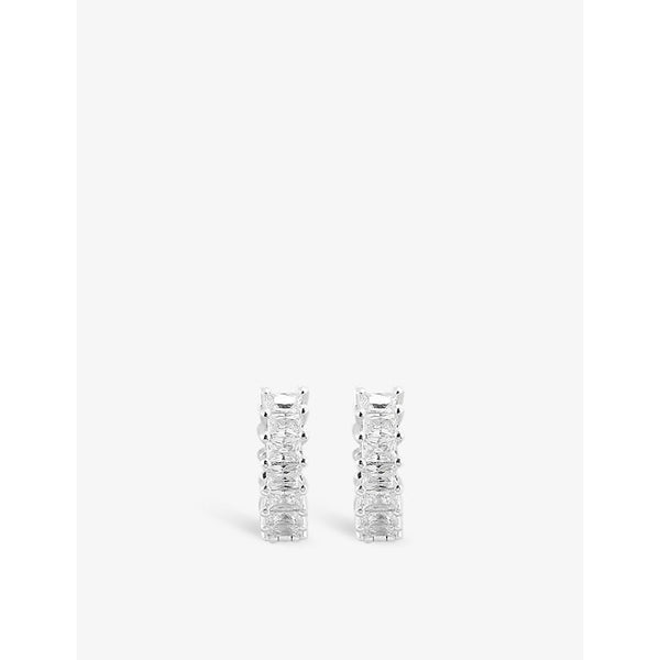  Apm Monaco Eclat sterling-silver and white zirconia hoop earrings