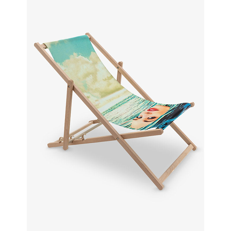 Seletti wears Toiletpaper Seagirl foldable deckchair 87cm x 58cm