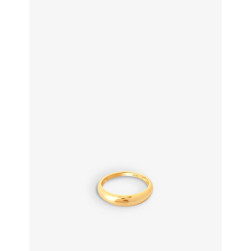 Astrid & Miyu Essential Dome 18ct yellow gold-plated recycled sterling-silver ring