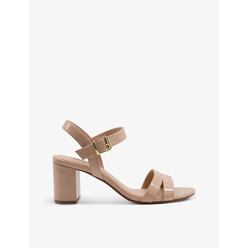 Dune Merisa block-heel patent faux-leather sandals