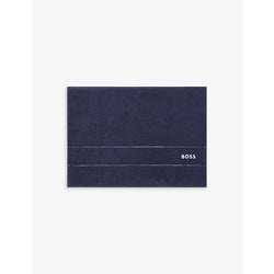 Boss Plain logo-embroidered Egyptian cotton bath mat 50cm x 70cm