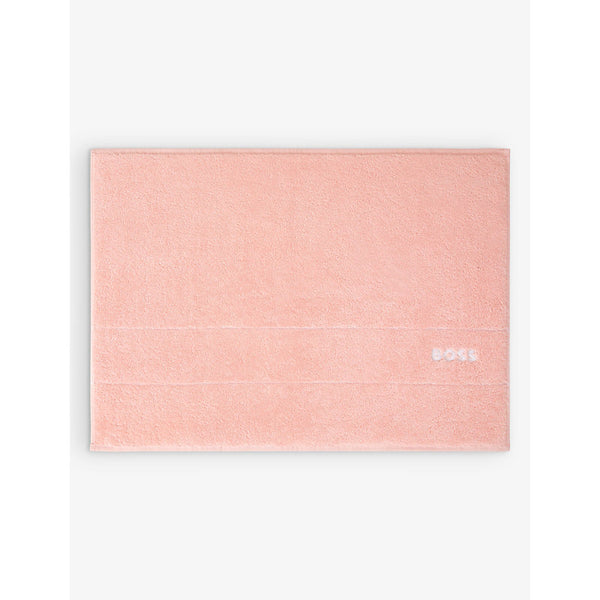 Boss Plain logo-embroidered Egyptian-cotton bath mat 50cm x 70cm