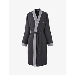  Boss Thermes logo-embroidered cotton robe