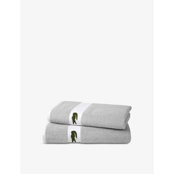 Lacoste Casual logo-embroidered organic-cotton hand towel 50cm x 100cm