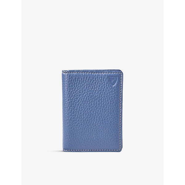 Aspinal Of London Double-fold branded grained-leather card holder