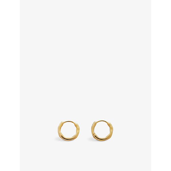 Monica Vinader Siren Muse recycled 18ct yellow gold-plated vermeil silver huggie hoop earrings