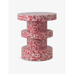 Normann Bit mottled recycled-plastic stool 42cm