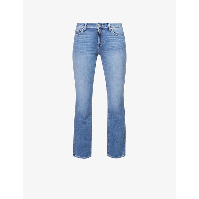  Paige Amber cropped mid-rise stretch-denim jeans