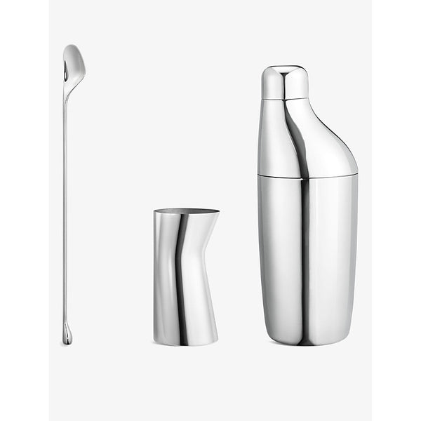 Georg Jensen Sky polished stainless steel cocktail set