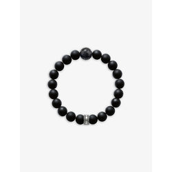  Thomas Sabo Beaded sterling-silver and obsidian bracelet