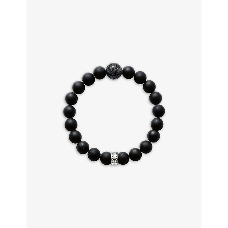  Thomas Sabo Beaded sterling-silver and obsidian bracelet