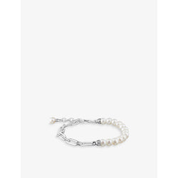  Thomas Sabo Link sterling-silver, pearl and zirconia bracelet