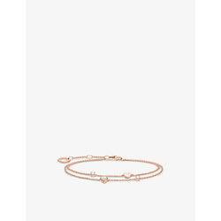  Thomas Sabo Heart-pendant 18ct rose gold-plated sterling-silver and zirconia bracelet