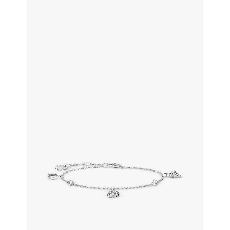  Thomas Sabo Shell-charm sterling-silver and cubic zirconia bracelet